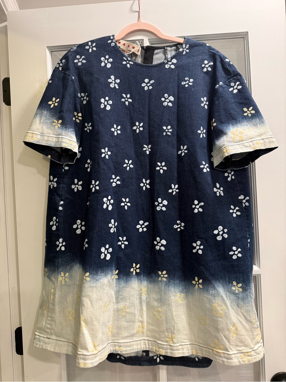 Marni Bleached Flower Printed Stretch Dress